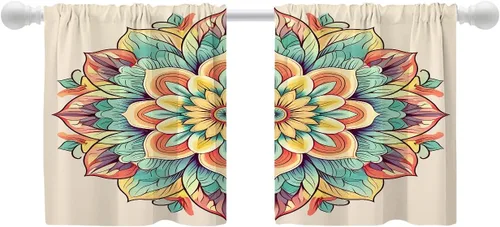 Vista 93 de Shrahala Cortinas blancas S inspiradoras para ventanas de cocina, cortinas negras con palabras cristianas para cafetería, cortinas opacas