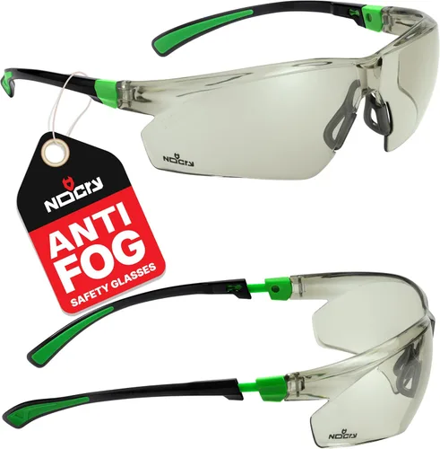 Vista 10 de NoCry Gafas de Tiro Transparentes para Hombres con Lentes Envolventes Antivaho y Resistentes a los Arañazos — Anteojos de Seguridad ANSI Z87