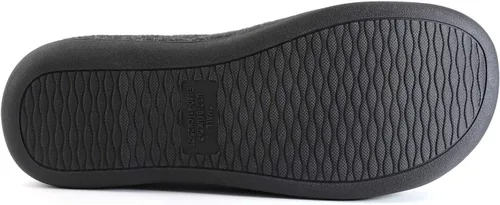 Vista 5 de RockDove - Pantuflas para hombre con forro de sherpa y espuma de memoria Negro