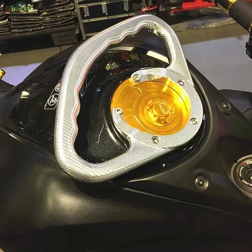 Vista 7 de F - Manijas CNC para pasajeros, para motocicleta, para Yamaha MT-07, MT-03, MT-09, MT-25, MT, 03, 07, 09, 25, MT09, MT03 Y (color negro MT-03)