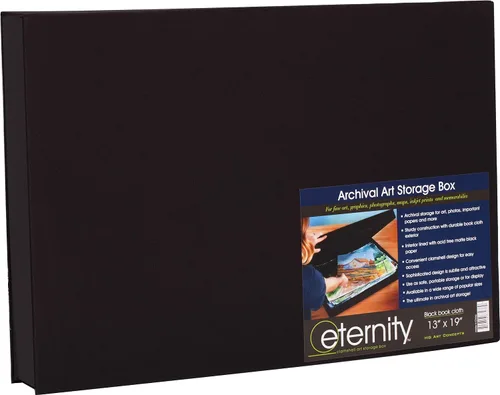 Vista 16 de HG Art Concepts Eternity Archival Clamshell - Caja de almacenamiento de fotos, color negro, 8.5 x 11 pulgadas, para almacenar obras de arte, fotos