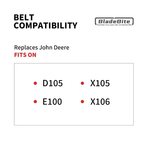 Vista 3 de Correa de transmisión GX24154 / Cable de Kevlar / 1/2 pulgadas x 98.25 pulgadas - Compatible con modelos John Deere D105 E100 X105 X106