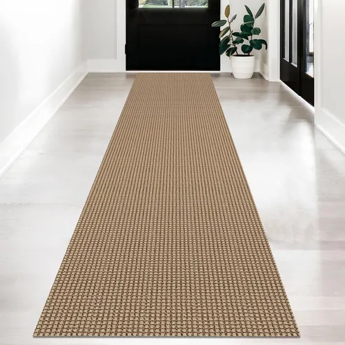 Vista 32 de KOZYFLY - Tapetes de pasillo, lavables, con respaldo de goma antideslizante, tapete de algodón para interiores, entrada, puerta trasera, habitación