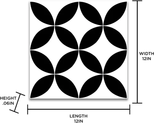 Vista 5 de FloorPops FP3301 Azulejos adhesivos para suelo Starlight, color negro (Paquete de 2)