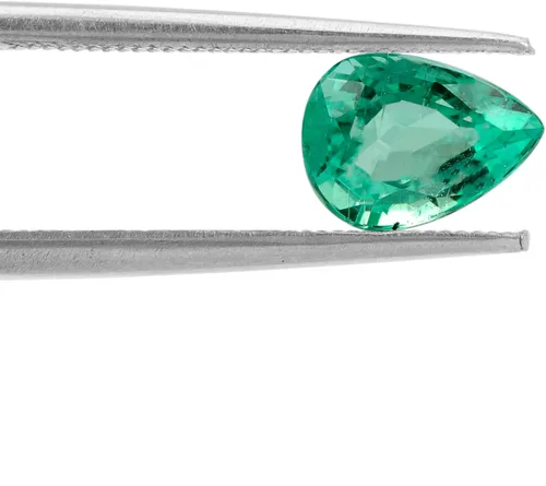 Vista 2 de MinigemsCraft - Pera de esmeralda colombiana facetada de 1.00 quilates, piedra preciosa natural de color verde, 1 unidad, Gema, esmeralda