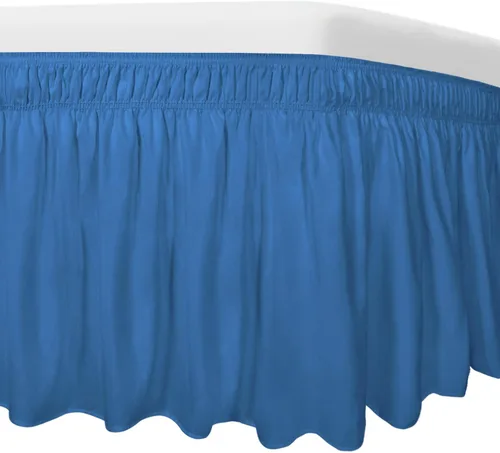 Vista 8 de Easy-Going - Falda de cama para cama Twin o Full, caída a medida de 18 pulgadas, con cinturón elástico ajustable, fácil de usar sin levantar el Beige