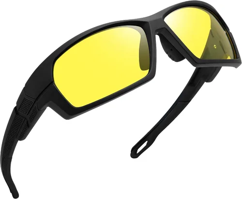 Vista 17 de Joopin Rectangle Sports Sunglasses Polarized UV400 Protection Wrap Around