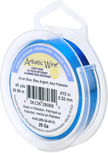 Vista 28 de Artistic Wire, Alambre de cobre de color chapado en plata de calibre 18, resistente al deslustre, amatista, 20 pies