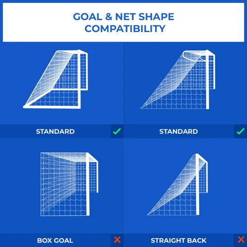Vista 4 de FORZA Red de fútbol de 16 x 7 pies, redes de fútbol individuales o pares, red de portería de fútbol de repuesto para porterías de fútbol de 16 x 7