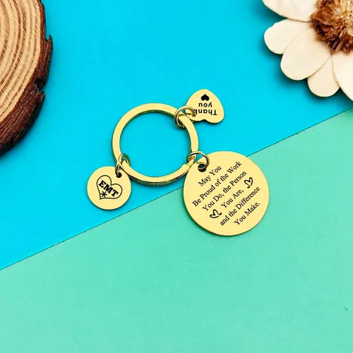 Vista 2 de Dabihu Emergency Medical Graduation Gifts EMT Keychain Emergency Nurse Medical School Gift Medical Student Paramedic Keyring