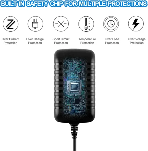 Vista 9 de Fuente de alimentación de 12 V 2 A, adaptador de corriente universal con 8 enchufes seleccionables, adaptador de corriente para fuente
