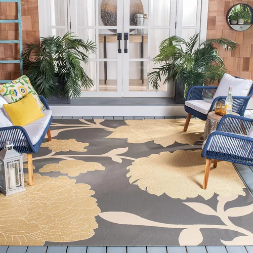 Vista 39 de SAFAVIEH Courtyard Collection CY7321 - Alfombra decorativa para interiores y exteriores, impermeable, fácil de limpiar, 2 pies 3 pulgadas x 6 pies 7