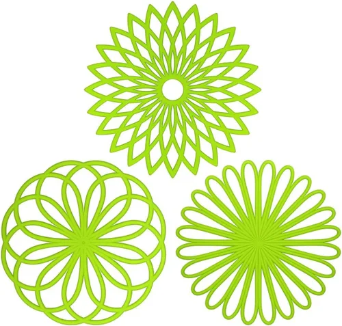 Vista 12 de ME.FAN Salvamanteles de silicona – Almohadillas calientes de cocina para ollas y platos – Salvamanteles aislados para tetera – Flexible, duradero