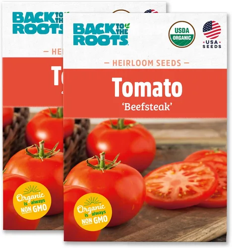 Vista 9 de Back to The Roots Paquete de semillas 100% orgánicas - Tomate 'Big Rainbow' 100mg Paquete de Semillas de 2ct - Tomate 'San Marzano