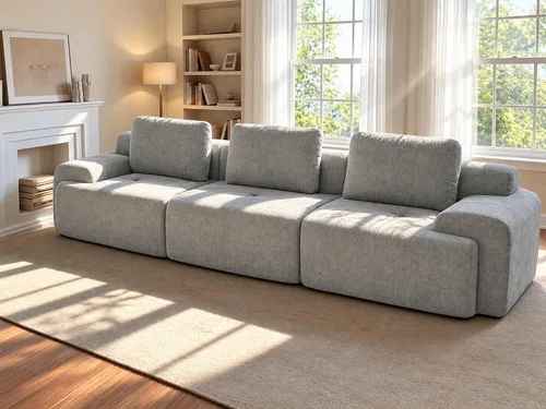 Vista 35 de Sofá de nube de gran tamaño en forma de U de 122 pulgadas, cómodos sofás modulares sin hueso para sala de estar, sofá modular con respaldo alto