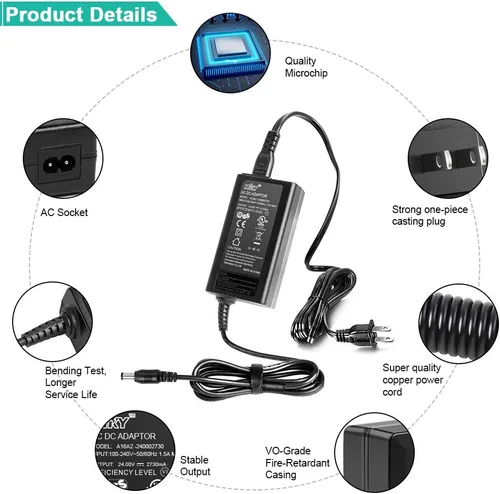 Vista 4 de HKY Adaptador de CA de 24 V para barra de sonido Vizio VSB200 VSB205 VSB210 VSB206 VSB207 VSB200 VSB210WS VHT215 VHT510 P/N:90012422801