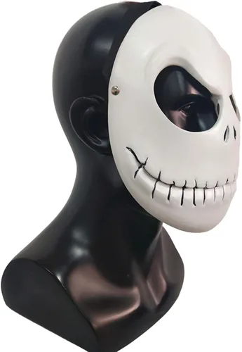 Vista 4 de Jack Skellington Máscara de látex Calabaza Rey Calavera Accesorios Cosplay Disfraz de Halloween