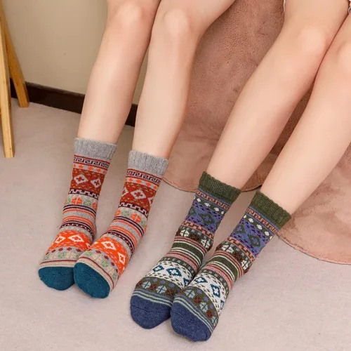 Vista 8 de Clothclose Calcetines de lana - Calcetines de lana cálidos de invierno para mujer y hombre, calcetín suave y acogedor, calcetín grueso de lana