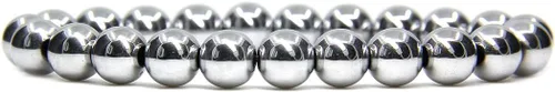 Vista 8 de Amandastone Pulsera elástica de cuentas redondas de 0.315 in con piedras preciosas naturales de 7 pulgadas