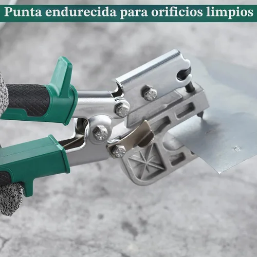Vista 2 de Engarzadora de metal de 10 pulgadas con bloqueo de perforación, alicates para paneles de yeso, herramienta de mano para la mayoría de proyectos