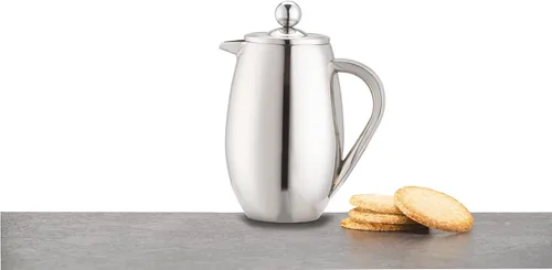 Vista 3 de La Cafetière Cafetería de acero inoxidable con aislamiento de doble pared, 3 tazas, acero inoxidable, plata
