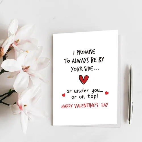 Vista 7 de Qiliji Tarjeta traviesa del día de San Valentín para él y ella, divertida tarjeta del día de San Valentín para marido, novio, esposa, novia, tarjeta