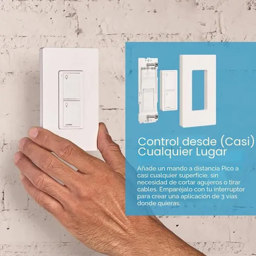 Vista 6 de Lutron Caseta - Interruptor de luz inteligente original (requiere Lutron Smart Hub), para el hogar, luces LED y ventiladores, 6 amperios, un solo