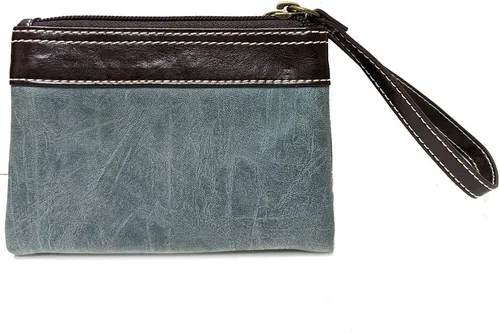 Vista 6 de Chala Bolsos, estilo casual, suave, bolso de hombro grande o cruzado con llavero, color azul marino (solo hobo marino y juego de cartera índigo)