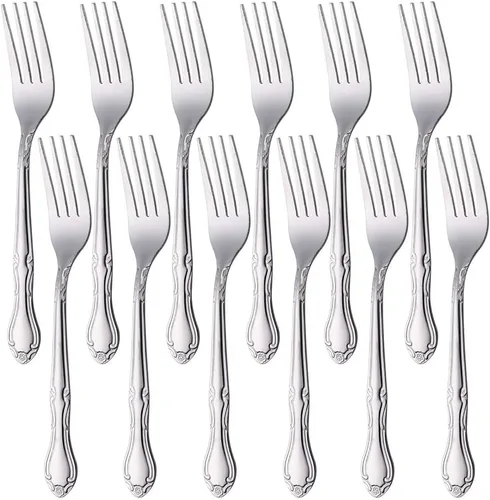 Vista 91 de Cucharas de sopa, cucharas redondas de acero inoxidable para caldo con borde de flor, juego de 12 piezas de acero inoxidable para café, azúcar