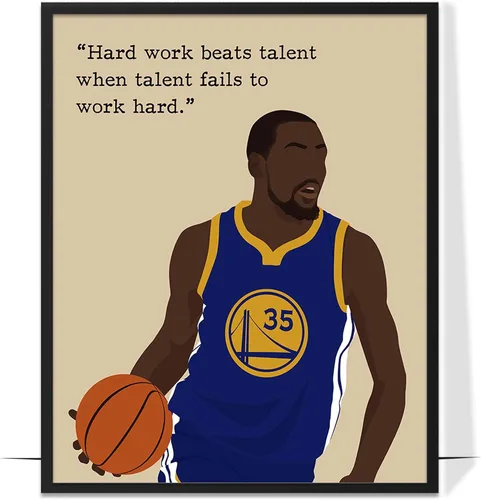 Vista 24 de LOLUIS Arte de pared motivacional, citas inspiradoras de baloncesto, sin marco, 8 x 10 pulgadas, ilustraciones dibujadas a mano, dormitorio