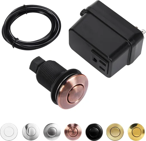 Vista 21 de Interruptor de Triturador de Basura, Kit Inalámbrico de Encendido y Apagado por Aire para Eliminador de Desperdicios de Alimentos, Plástico Negro