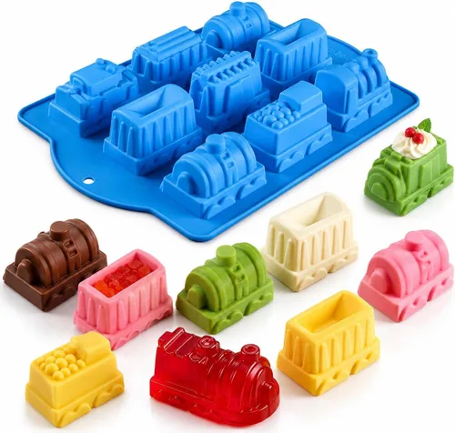 Vista 12 de Joyeee 1 molde de silicona, 6 cavidades antiadherente, acogedor molde para hornear, mini moldes de Navidad para tartas de casa para brownies 1 molde