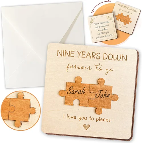 Vista 10 de STOFINITY Tarjeta de Aniversario de 1 Año para Novio Novia - Tarjetas de Feliz Primer Aniversario para Hombres, 1ª Tarjeta de Citas de Papel