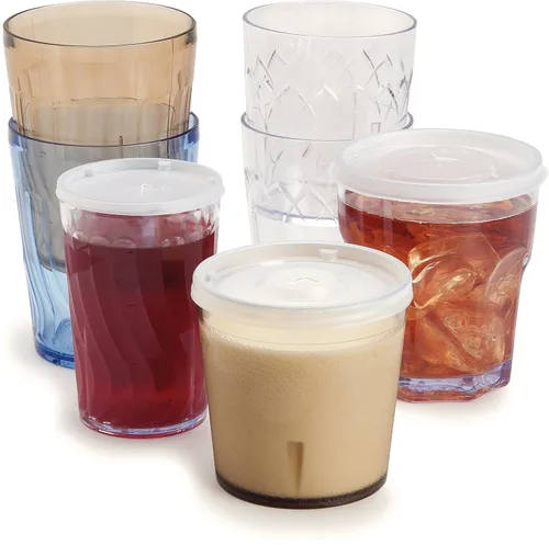 Vista 8 de Vasos de plástico apilables resistentes a rotura Carlisle 5501-8154 , Transparente, 1