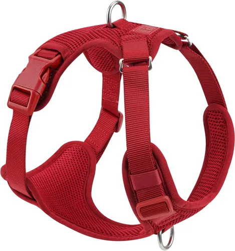 Vista 8 de Arnés sin tirones para perros pequeños, medianos y grandes, chaleco de malla ajustable de 2 capas con doble clip, a prueba de escapes, liberación