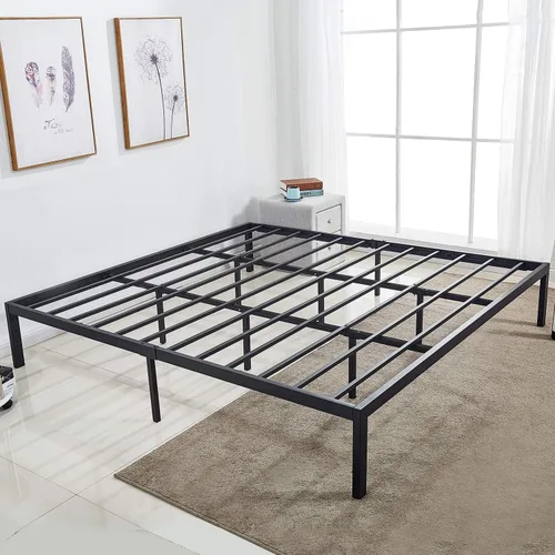 Vista 8 de Base de cama Vecelo, de 14 pulgadas, listones de acero resistente Plataforma metálica B