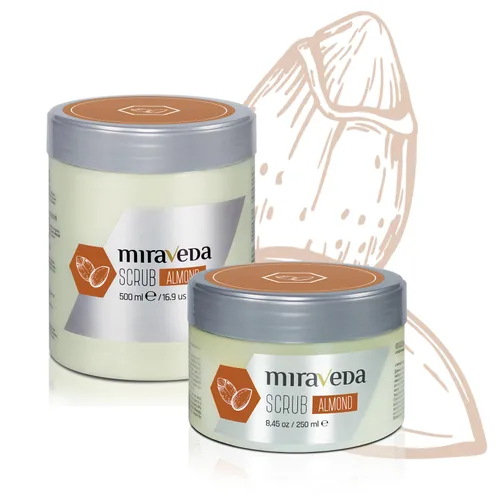 Vista 2 de Miraveda by Italwax - Exfoliante de almendras - 8.5 fl oz / 8.45 onzas líquidas - Con aceite de coco y almendras - Ideal para el cuidado de las manos