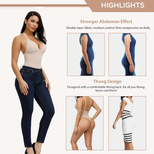 Vista 3 de FeelinGirl Tummy Control Shapewear for Women Body Shaper Low Back Shaper