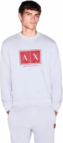 Vista 9 de Armani Exchange Sudadera de cuello redondo con logotipo Box para hombre Negro