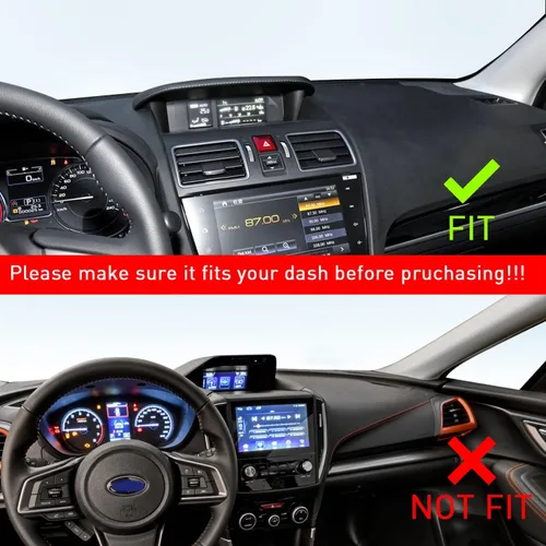 Vista 2 de Alfombrilla de salpicadero para accesorios Subaru Crosstrek 2012-2017, Forester 2014-2018, Impreza XV 2012-2016, almohadilla interior antideslizante