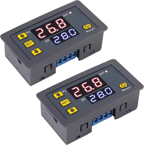 Vista 8 de 2 unids temporizador de retardo relé AC 110 V 220 V 10 A 1500 W programable pantalla LED digital ciclo temporizador retardo interruptor módulo