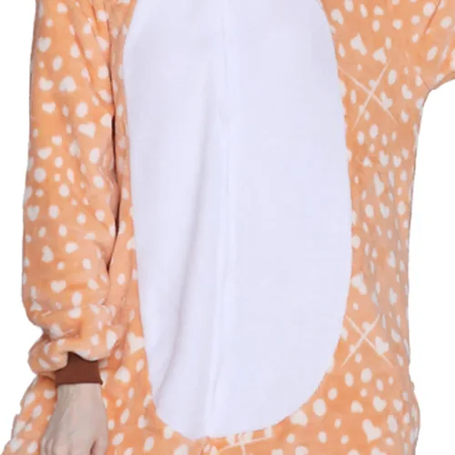 Vista 7 de Pijama de Halloween para adultos, pijama de ciervo con capucha, unisex, de una pieza, ropa de dormir de Navidad para el hogar
