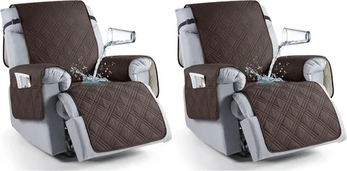 Vista 18 de TAOCOCO Funda para silla reclinable 100% impermeable que se mantiene en su lugar, fundas reclinables para sillas reclinables pequeñas con bolsillo