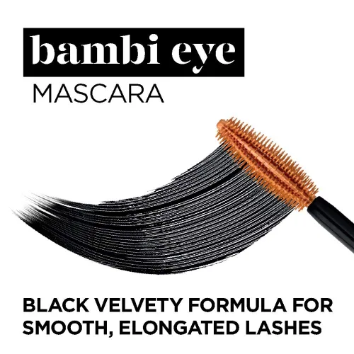 Vista 5 de L'Oréal Paris Cosmetics Bambi Eye - Máscara lavable para ojos, volumen duradero, negro, 0.28 onzas líquidas Lavable negro