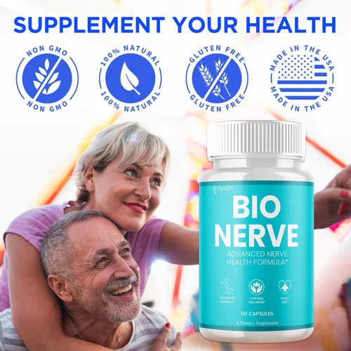 Vista 4 de Paquete de 2 cápsulas Bio Nervio, píldoras oficiales de suplemento BioNerve con todos los ingredientes naturales, suplemento de fórmula avanzada