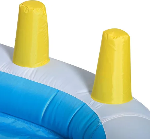 Vista 9 de Outsunny - Casa de rebote inflable para niños, castillo de salto, piscina de agua 2 en 1 con soplador de aire para edades de 3 a 12 años, diseño