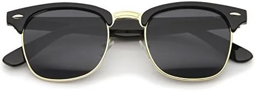 Vista 2 de Premium Half Frame Horn Rimmed Sunglasses with Metal Rivets