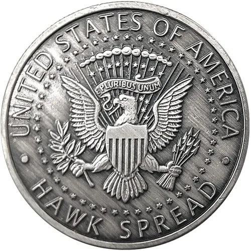 Vista 2 de Native Americans Tribe Chieftain Skull Eagle Crest Hobo Nickel Antique Silver Plating Collection Challenge Coin