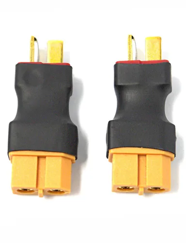Vista 6 de Readytosky XT60 hembra a macho adaptador de conector de enchufe en T sin cables, conectores de batería RC LiPo para conector macho Deans a XT60