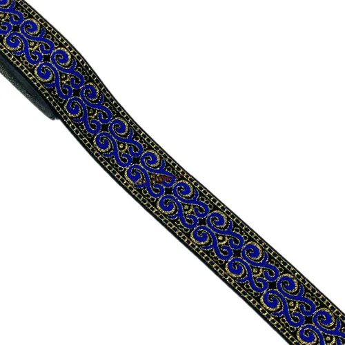 Vista 9 de Patrones de palmette - Cinta de tela tejida con flecos para accesorios de ropa, correas de adorno, cinturones, collares de ancho 1.3 pulgadas por